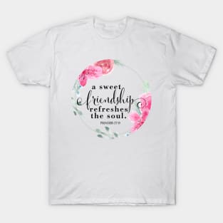 Watercolor A sweet friendship refreshes the soul T-Shirt